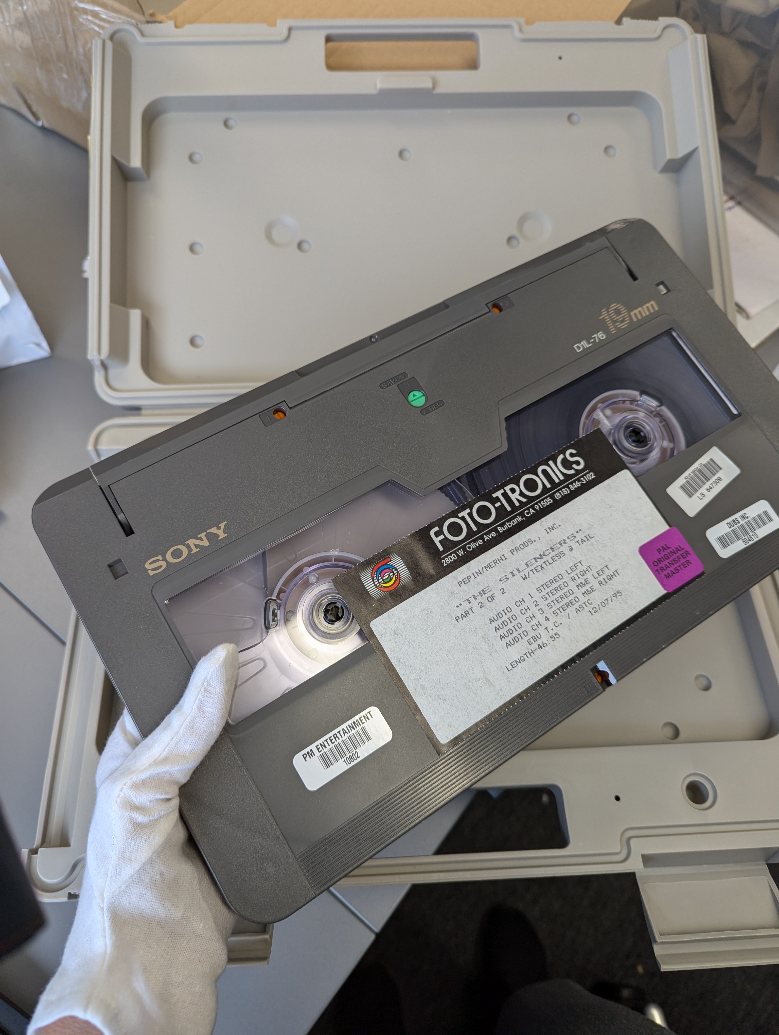 Preparing historic tape for preservation